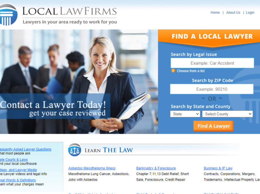 Local Law Firm hero section